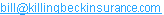 Image of email address of Bill Killingbeck
